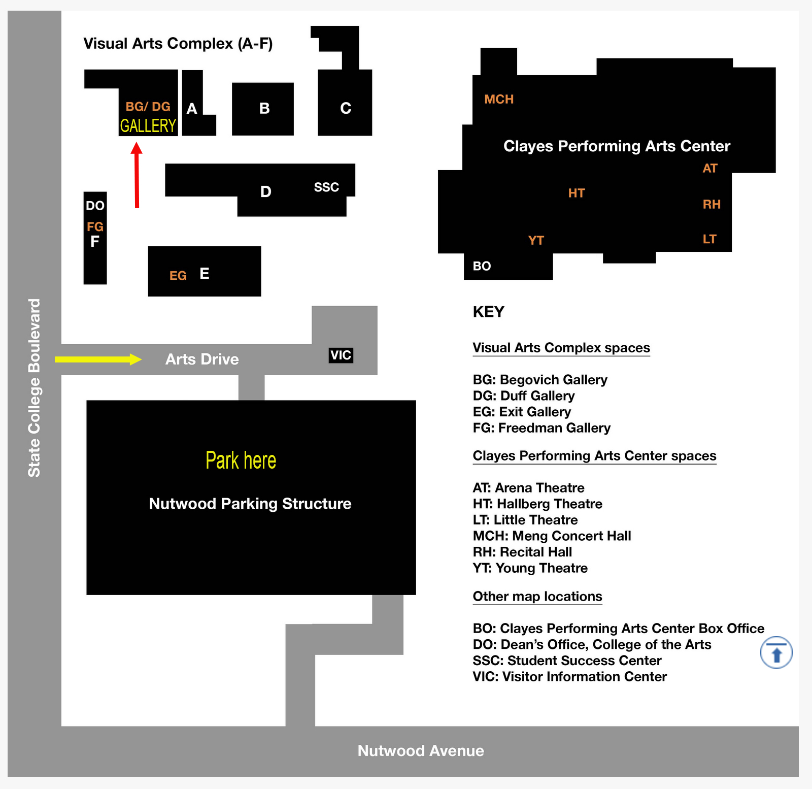 CSUF Begovich parking map_12_18