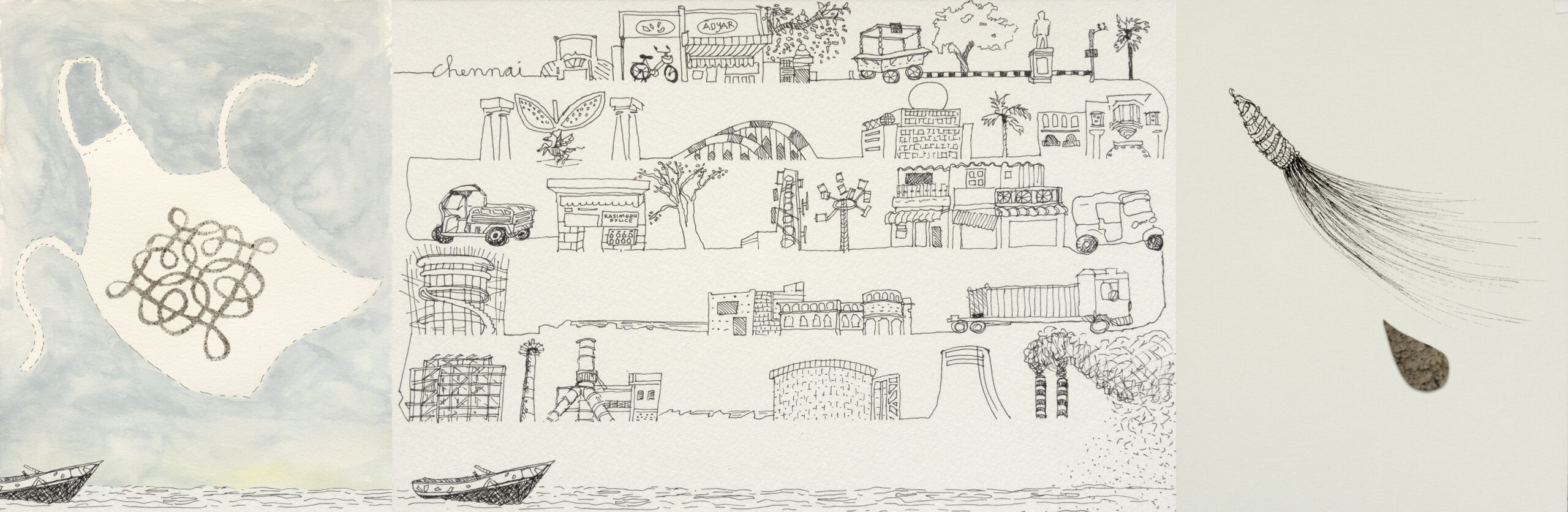 Kim Abeles (2026) Chennai Card created for the Pugai Pudam artists and actors